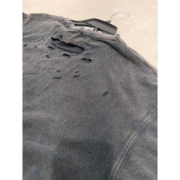 We The Free Women's Size XS Distressed Black Short Sleeve Pocket T-Shirt - Picture 8 of 11